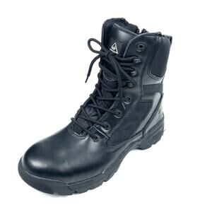 Wellco Men's Black Steel Toe Combat Boots Size 10W